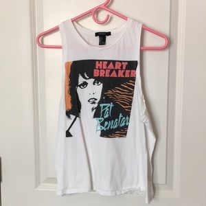Pat Benatar white MUSCLE TEE!